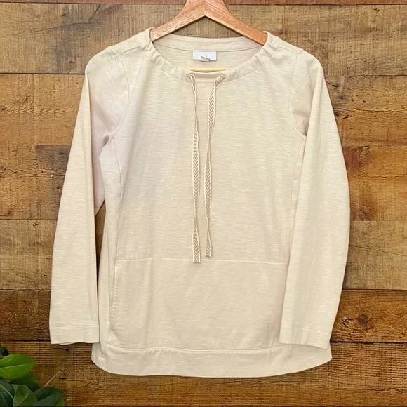 J JILL Soft Lightweight PULLOVER, Kangaroo Pocket in Front - Picture 2 of 12